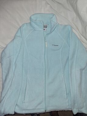 Columbia Light Blue Fleece Zip Jacket